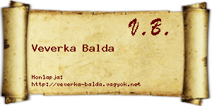 Veverka Balda névjegykártya
